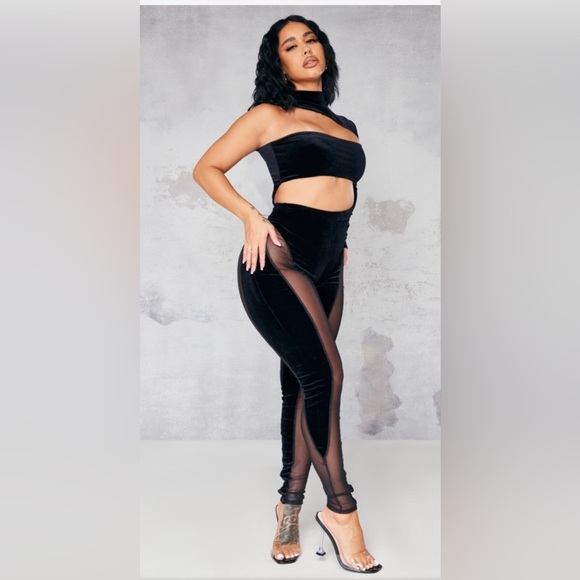 NWT PRETTY LITTLE THING MESH JUMPSUIT SIZE 12 - Picture 3 of 3